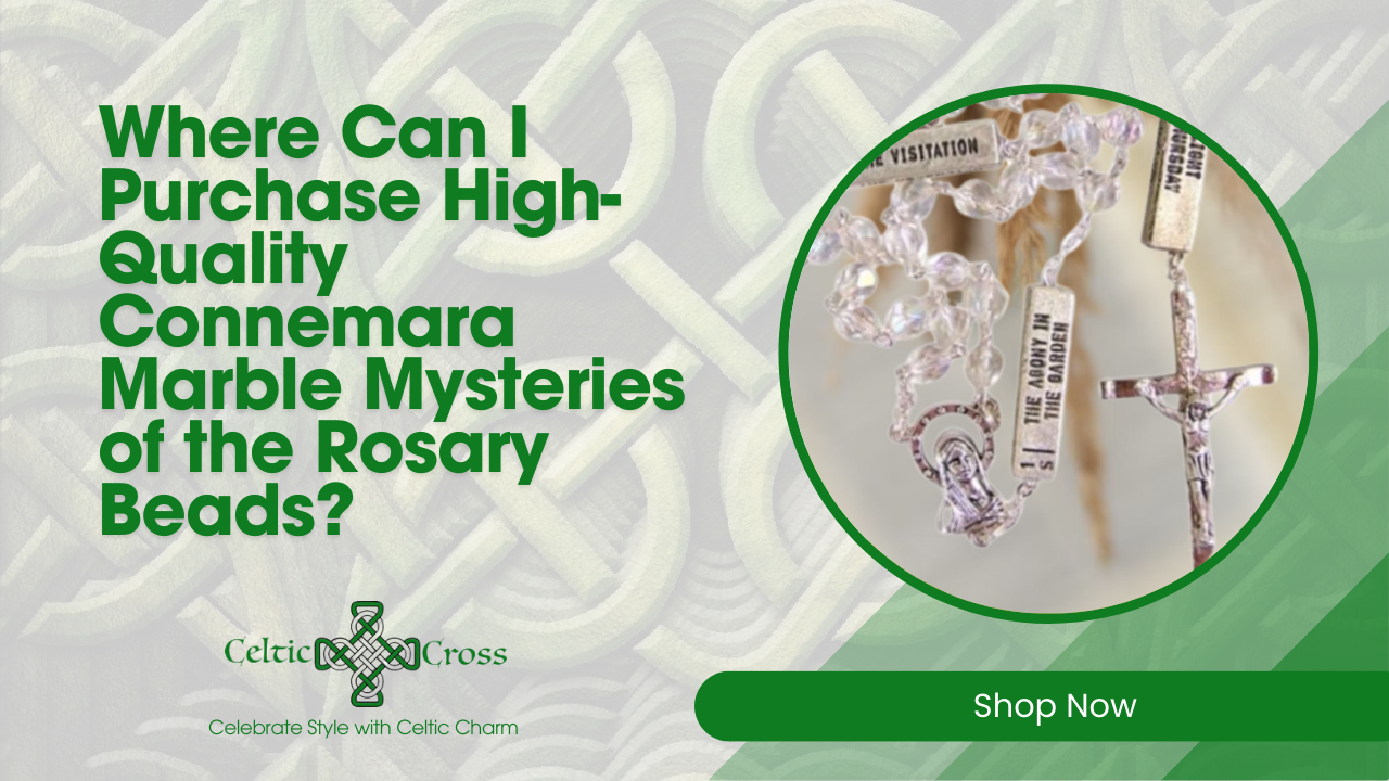 Where Can I Purchase High-Quality Connemara Marble Mysteries of the Rosary Beads?