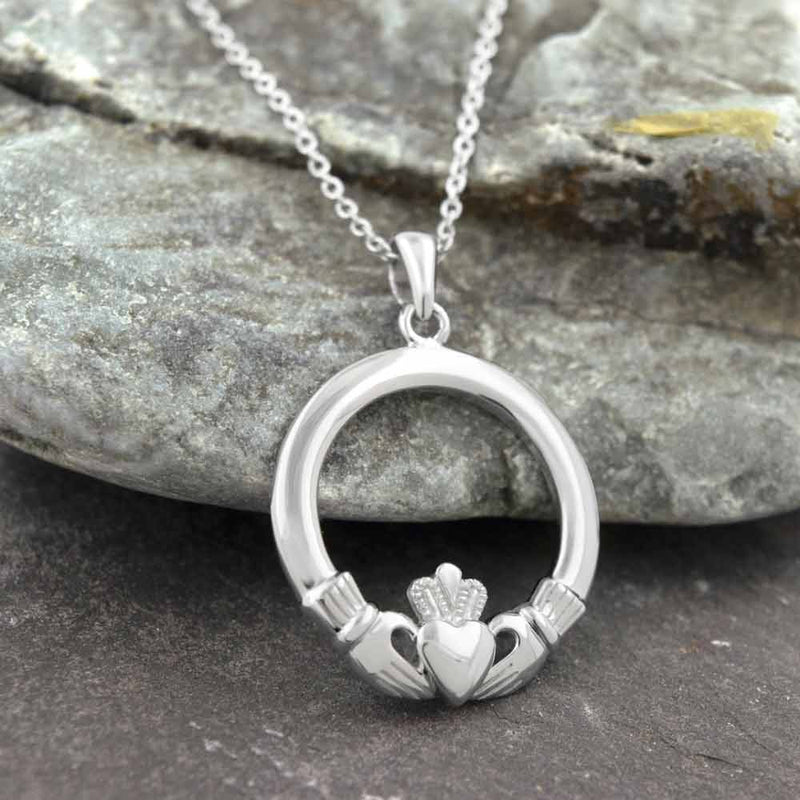 Sterling Silver Claddagh Pendant