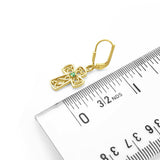 10K Gold Cross With Emerald Center