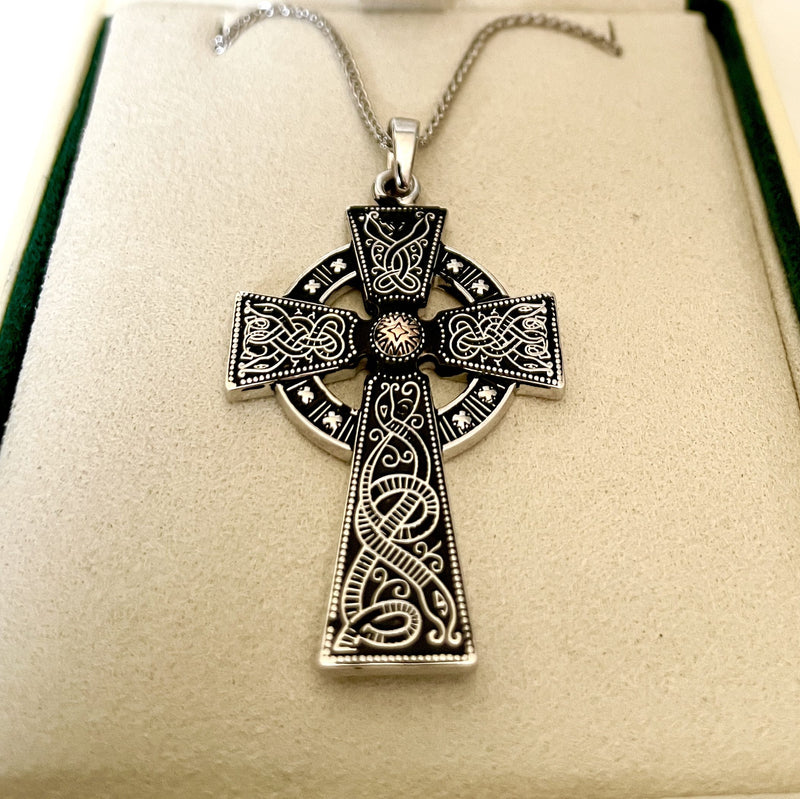Luxury Large Oxidized Cross - Warrior Series