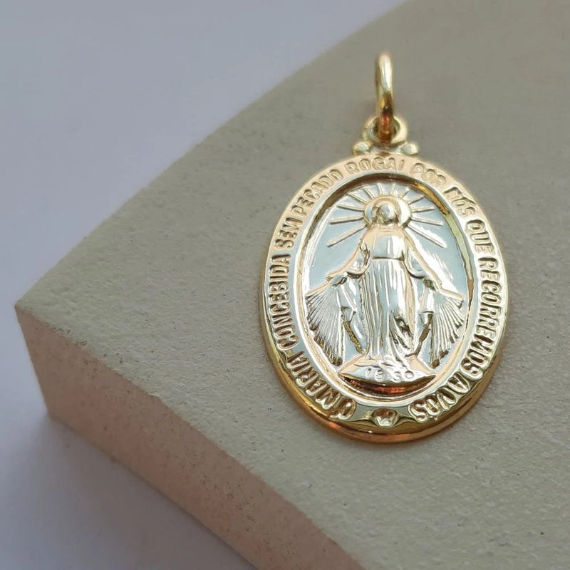 Medalla Milagrosa de 22 mm de 9 quilates