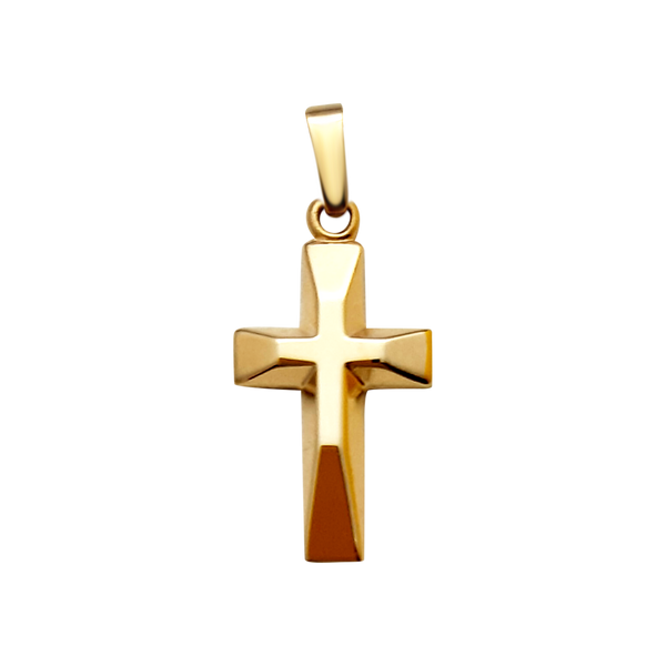 9k gold cross necklace -small