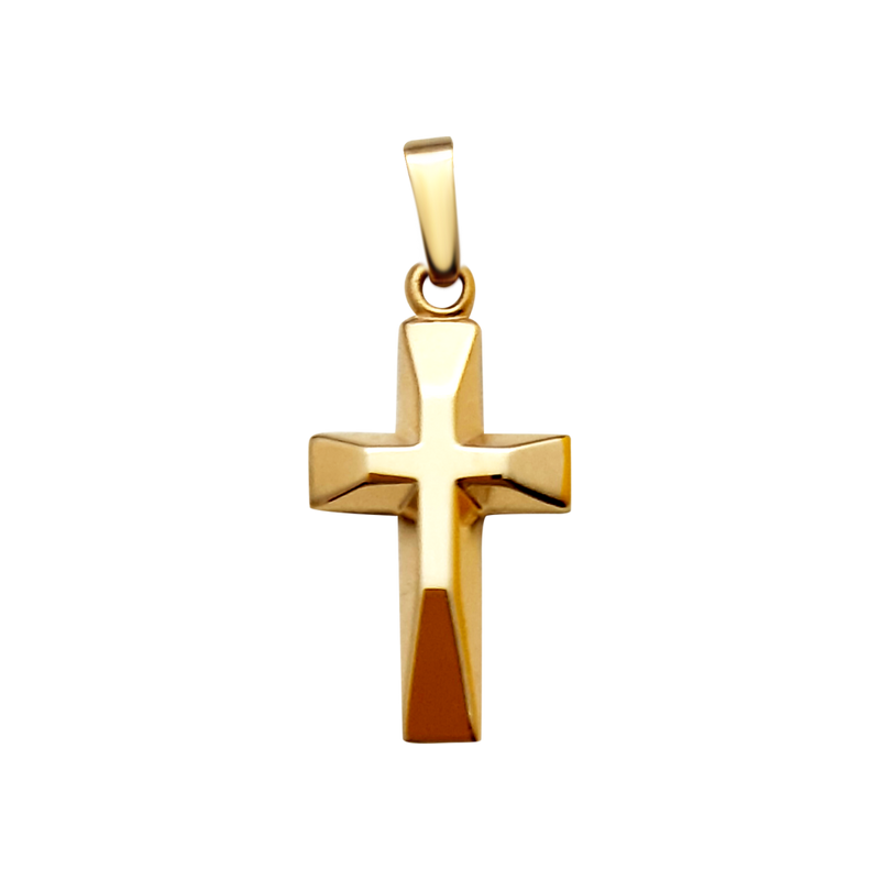 9k gold cross necklace -small