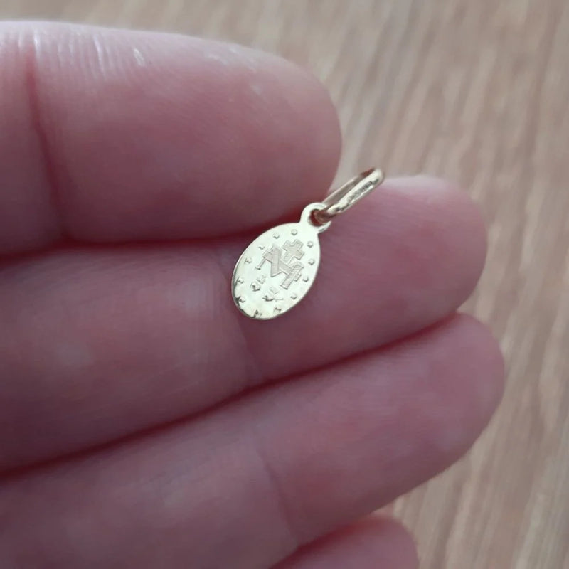 Very Small 9k Gold Miraculous Medal