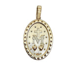 Medalla Milagrosa de 17 mm con circonita cúbica de 9 quilates