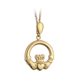 Collar de oro 9k con nudo celta y diamantes