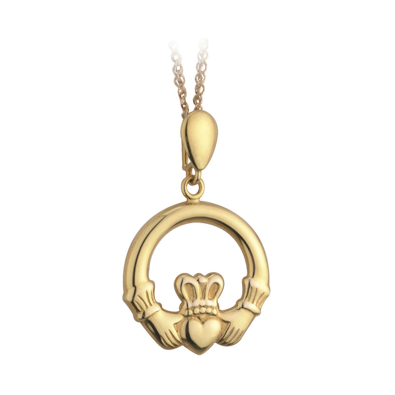 Collar de oro 9k con nudo celta y diamantes