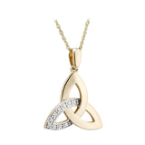 10k Gold Diamond Trinity Knot Pendant