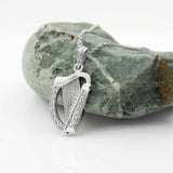 Sterling Silver Harp Pendant