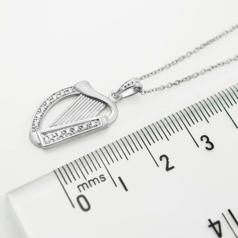 Sterling Silver Harp Pendant
