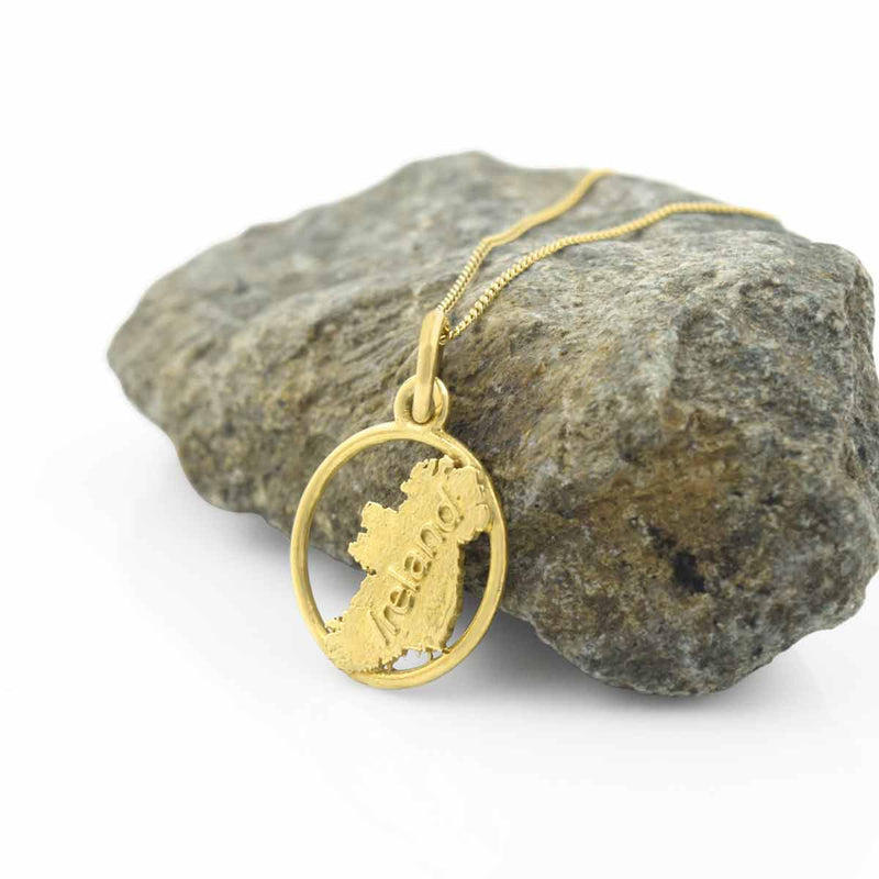 Ireland Map Gold Necklace