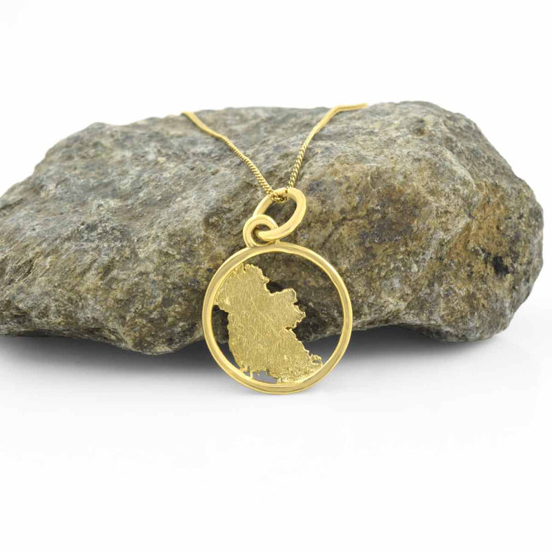 Ireland Map Gold Necklace