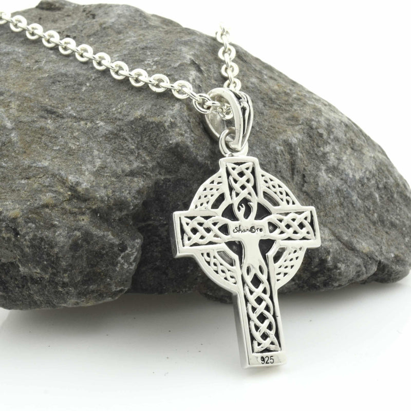 Sterling Silver Tree of Life Cross Necklace