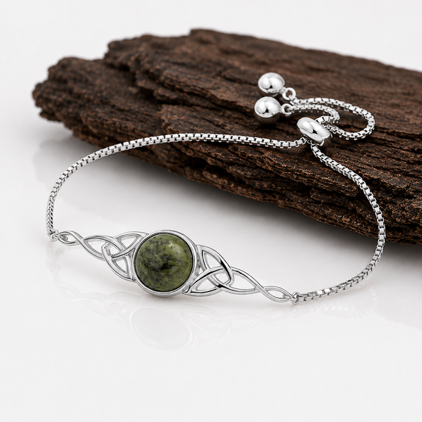 Connemara Marble Trinity Knot Bracelet