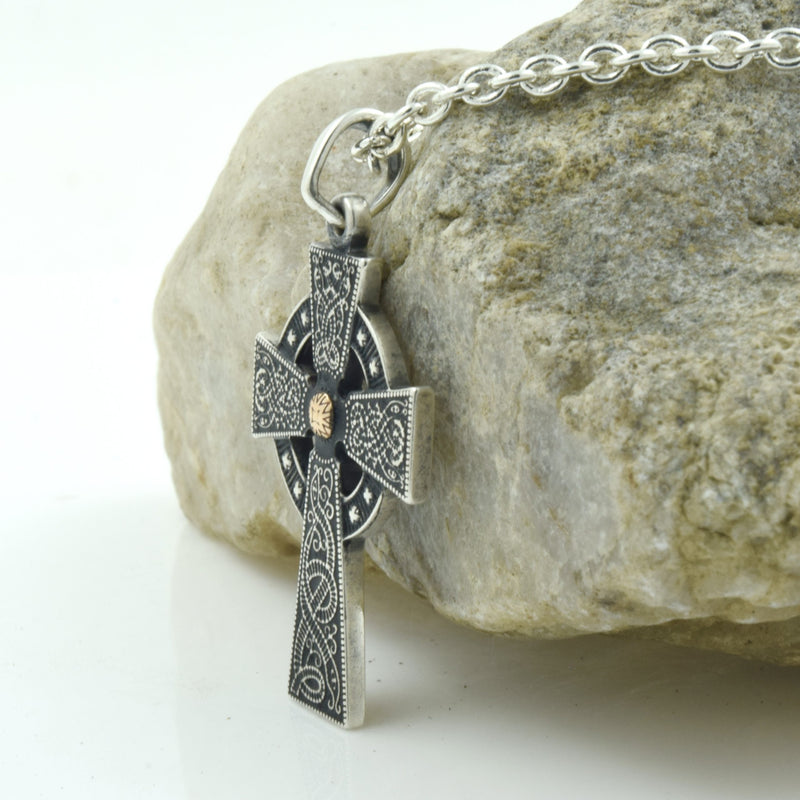 Medium Oxidized Cross - Warrior Series