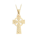 14K GOLD LARGE CELTIC CROSS PENDANT