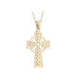 14K GOLD MEDIUM CELTIC CROSS PENDANT 1