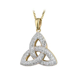 14K Gold Diamond Trinity Knot Necklace