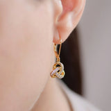 14K Gold Vermeil Drop Celtic Knot Earring