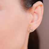 14K Gold Vermeil Stud Trinity Knot Earrings