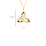 14K Gold Vermeil Mother of Pearl Trinity Knot Necklace