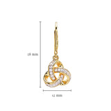 14K Gold Vermeil Drop Celtic Knot Earring