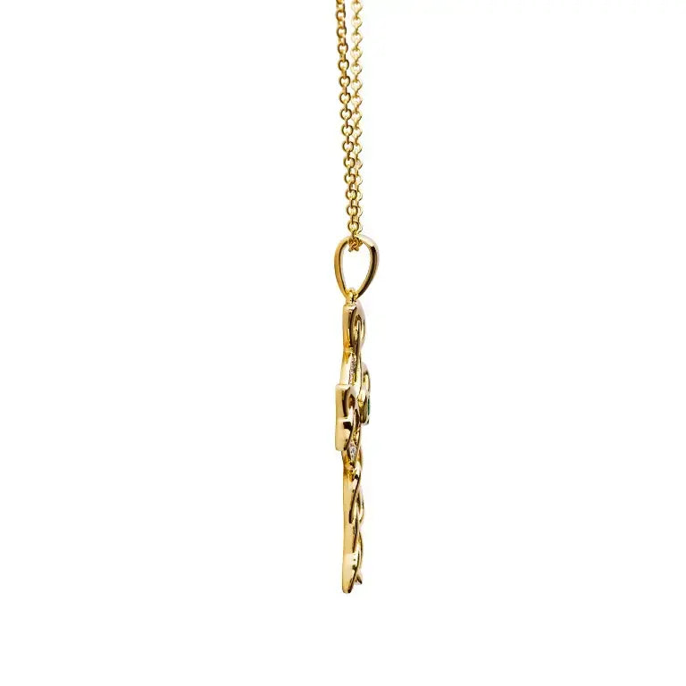 Gold Vermeil Diamond Cross