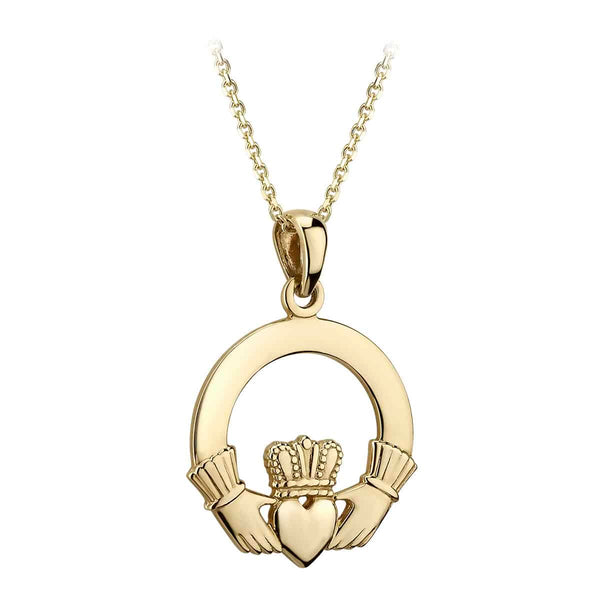Colgante Claddagh Pesado de Oro 14K