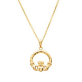 Collar Claddagh de Vermeil de Oro de 14K