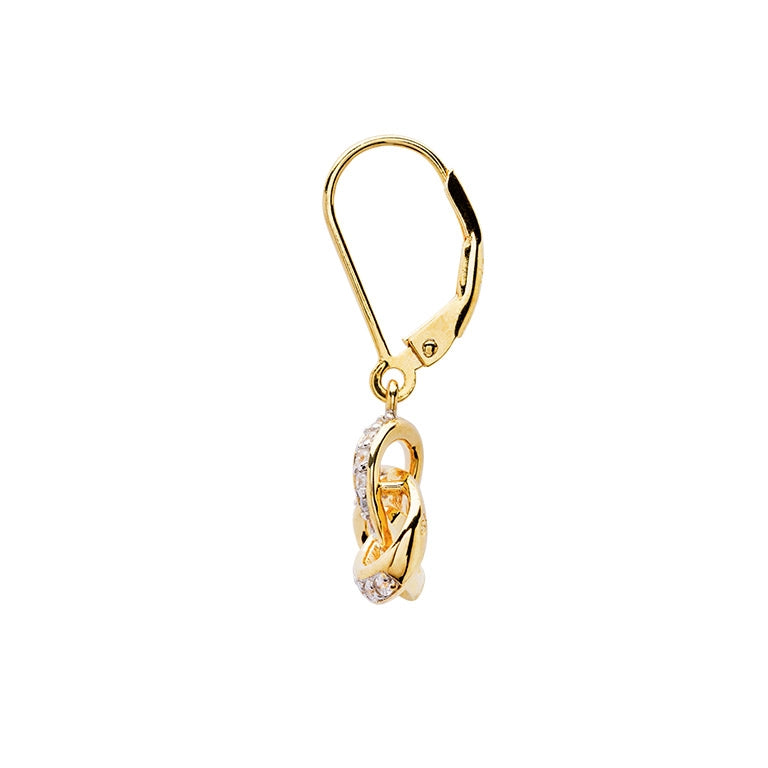 14K Gold Vermeil Drop Celtic Knot Earring