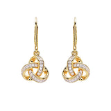 14K Gold Vermeil Drop Celtic Knot Earring