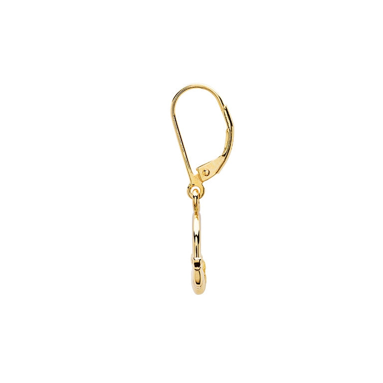 Pendientes Claddagh de oro vermeil de 14 quilates con caída