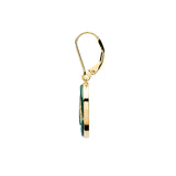 14K Gold Vermeil Drop Malachite Celtic Tree of Life Earrings