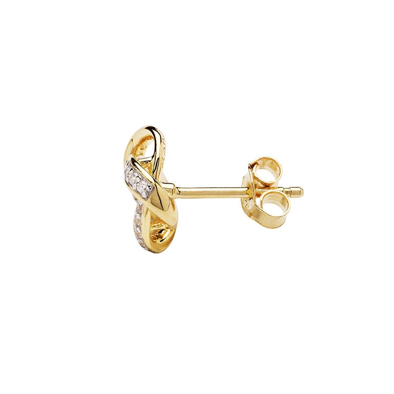 14K Gold Vermeil Stud Celtic Knot Earrings
