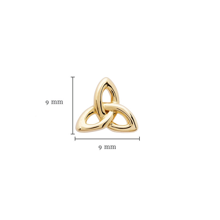 Pendientes de nudo trinitario de oro vermeil de 14 quilates