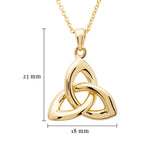 14K Gold Vermeil Trinity Knot Necklace