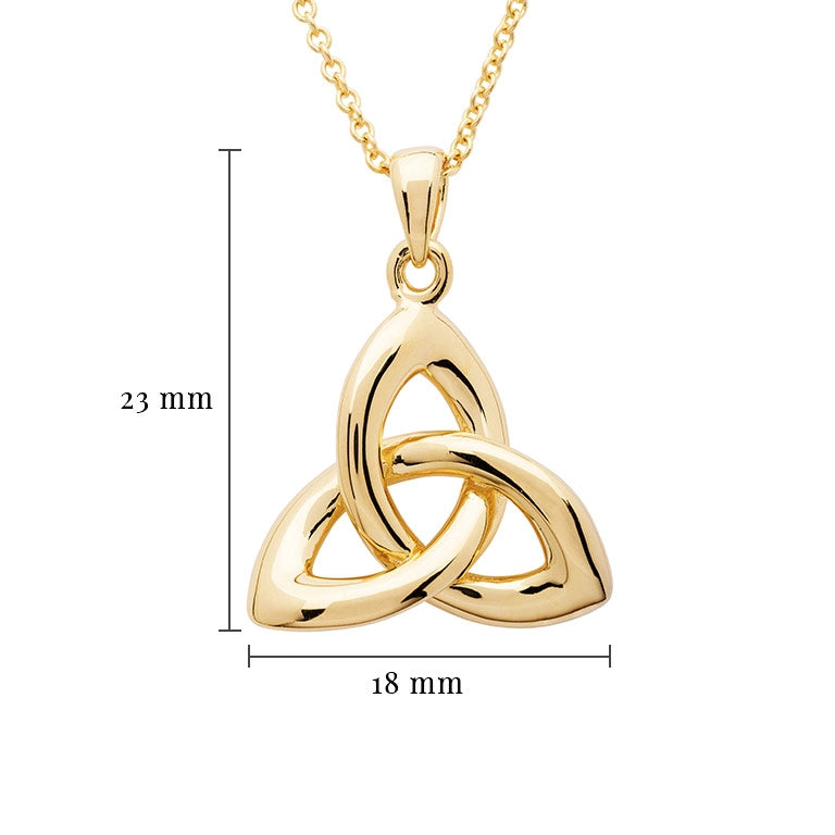 14K Gold Vermeil Trinity Knot Necklace