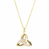 14K Gold Vermeil Mother of Pearl Trinity Knot Necklace