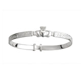 Brazalete infantil celta Claddagh de plata
