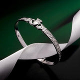 Brazalete infantil celta Claddagh de plata