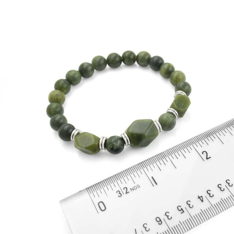 Connemara Marble Watermelon Shaped Stretch Bracelet