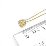 Gold Diamond Cubic Zirconia Trinity Knot Necklace