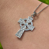 Hand Engraved Unique Finish Celtic Cross