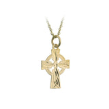 Small 10k Solid Gold Hand Engraved Cross