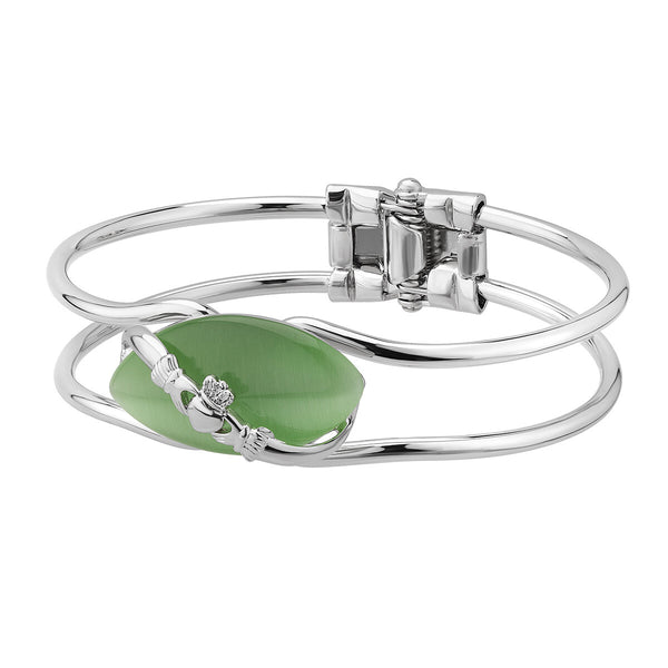 Pulsera Claddagh Ojo de Gato de Rodio