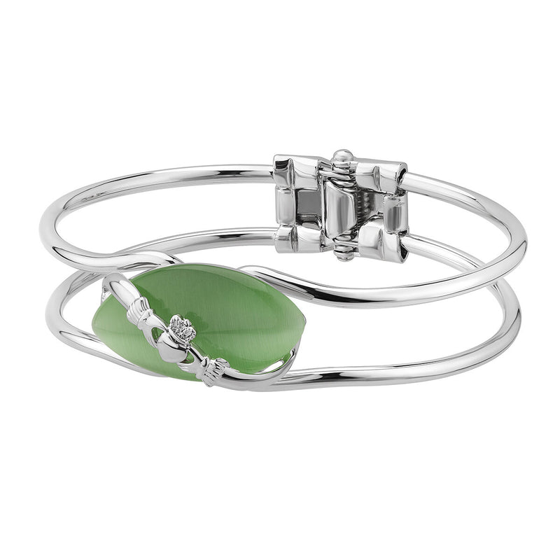 Pulsera Claddagh Ojo de Gato de Rodio