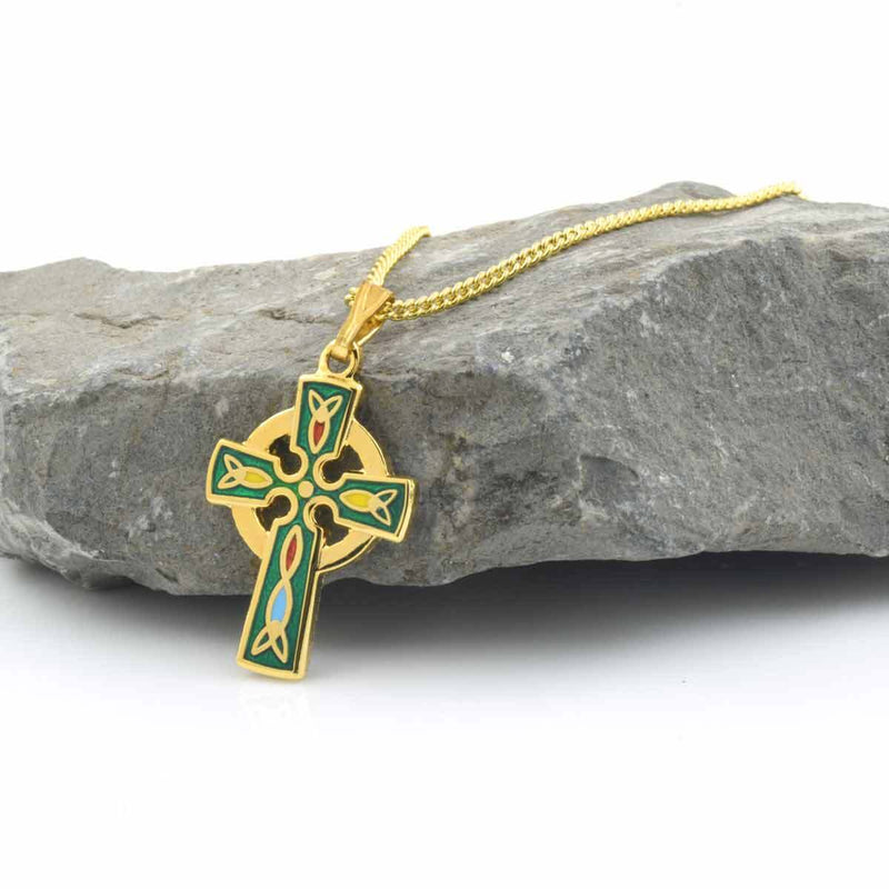 Collar Cruz Celta Tara Chapado en Oro