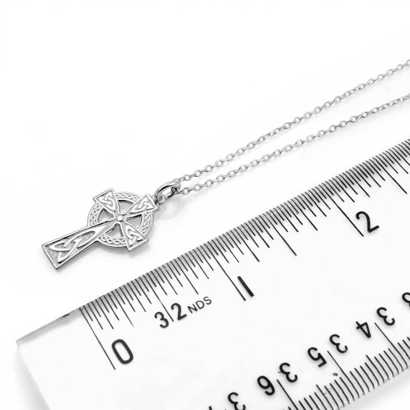 Medium Silver Traditional Cross Necklace