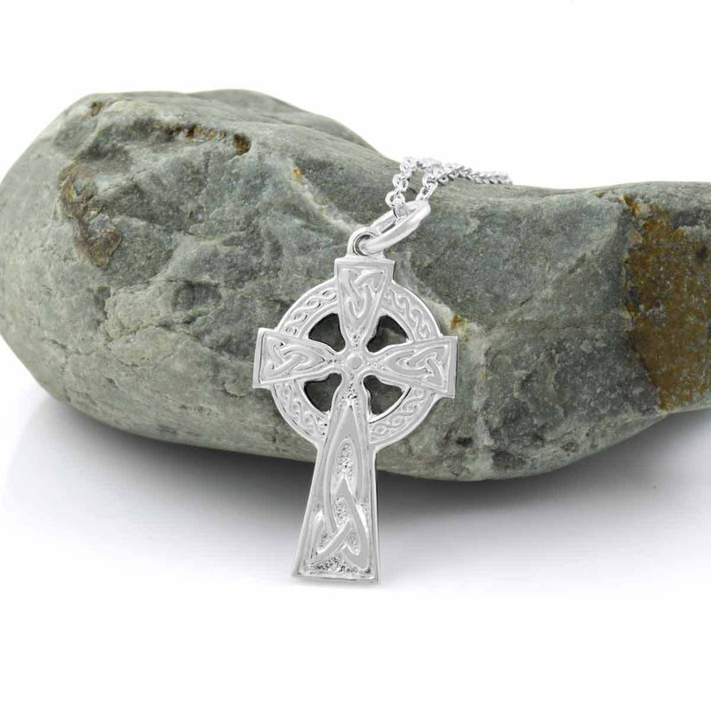 Medium Silver Traditional Cross Necklace