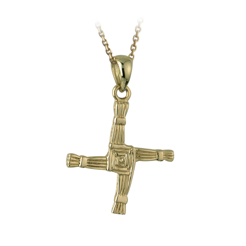 14k Solid Gold St. Brigid's Cross